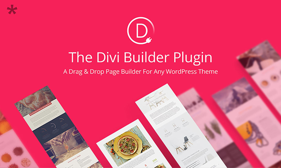 „Divi Builder“ „drag and drop“ „WordPress Page Builder“ papildinys
