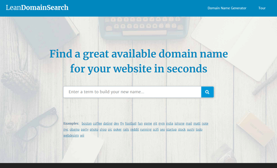Lean Domain Search - Blog Domain Name Generator