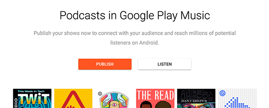 Publiser Google Podcast
