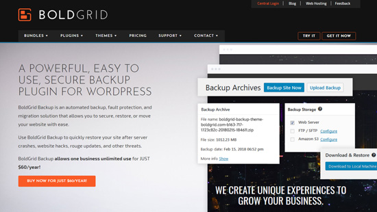 BoldGrid Backup WordPress-plugin