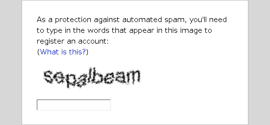 Gammel stil CAPTCHA