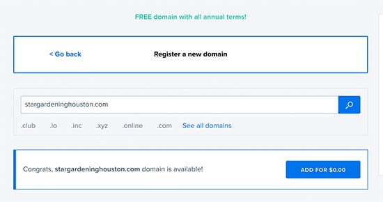 Зарегистрируйте ваше доменное имя