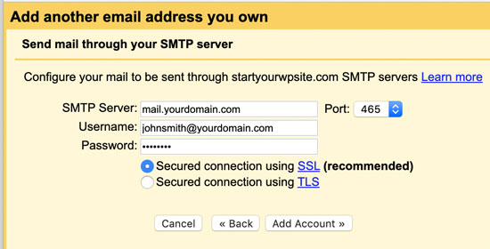 Информация SMTP
