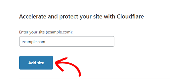 Cloudflareにサイトを追加